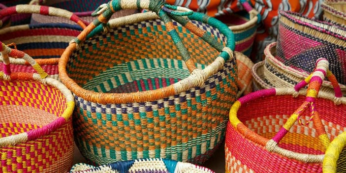 African market baskets, handwoven